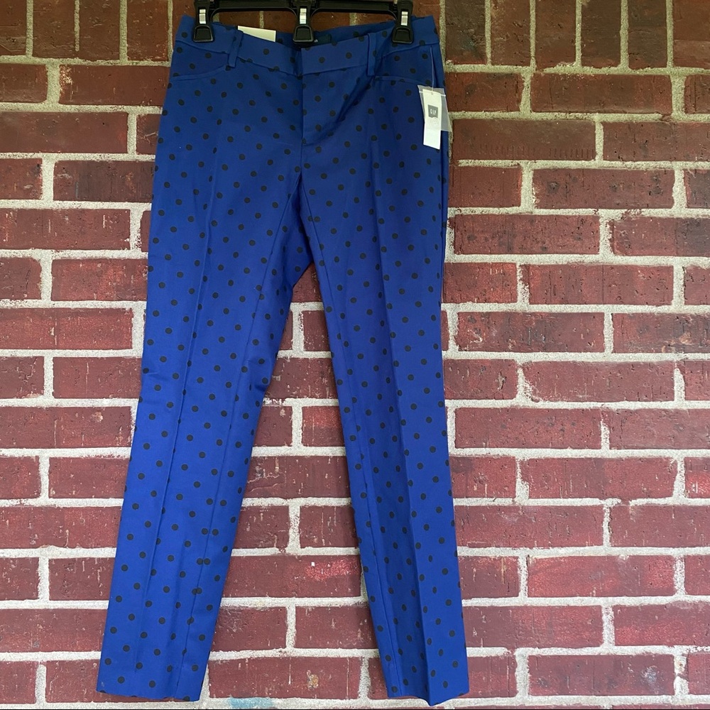 New Gap Aubrey Skinny Blue Black Dot Size 0 Pants
